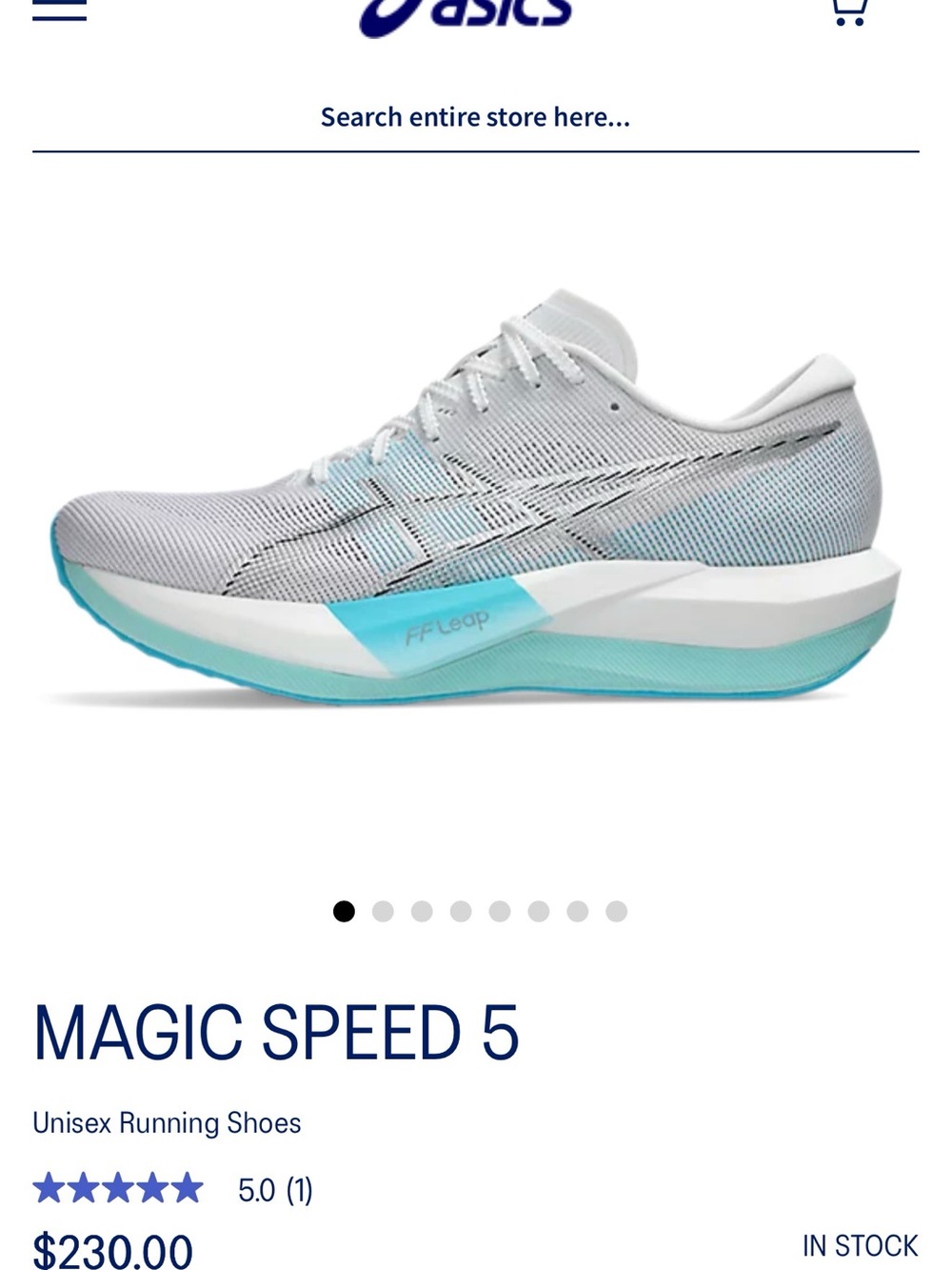 ASICS Magic Speed 5 Women's Running Shoes - Light Gray/Teal